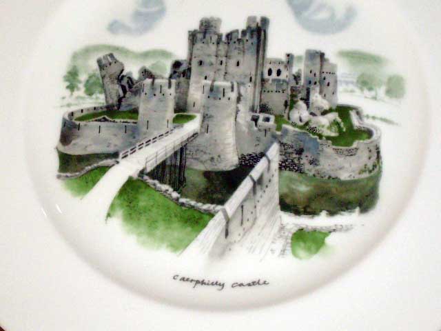 アンティーク　陶磁器 飾り用プレート ウェッジウッド（Wedgewood）　プレート Watercolours of Castles…