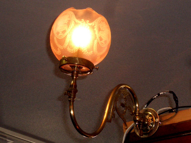 アンティーク　照明 ランプ用ブラケット(テーブル・ウォール用等） ウォールランプ　ブラケット　真鋳