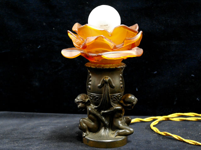 アンティーク　照明 ランプ（すでに組み合わせられている照明） スタンドランプ　オレンジバラ１灯