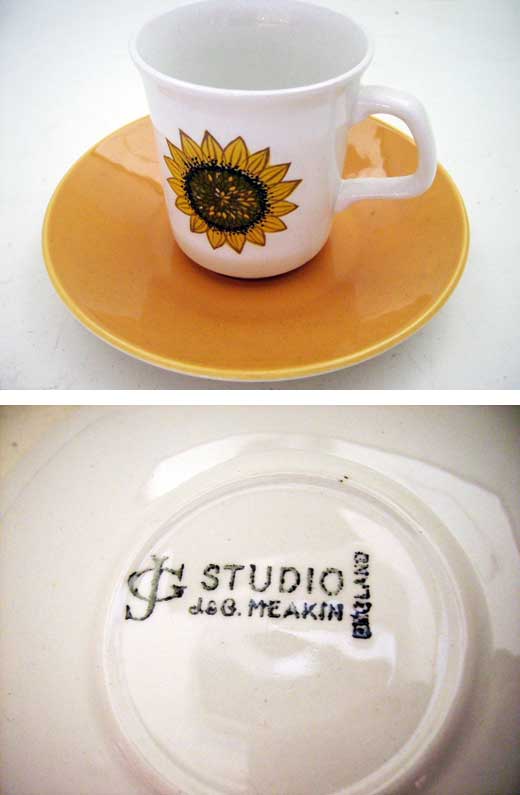 雑貨（キッチン） 雑貨陶器 J&G Meakin（ミーキン）　コーヒーカップ　６客セット