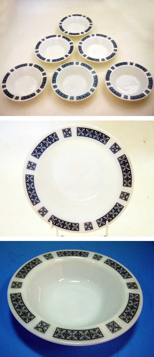 英国JAJ社製（Chelsea）　フルーツボール（小）　６枚セット アンティーク　ガラス テーブル&キッチンウェア