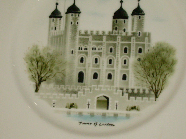 ウェッジウッド（Wedgewood）　プレート Watercolours of Castles… アンティーク　陶磁器 飾り用プレート