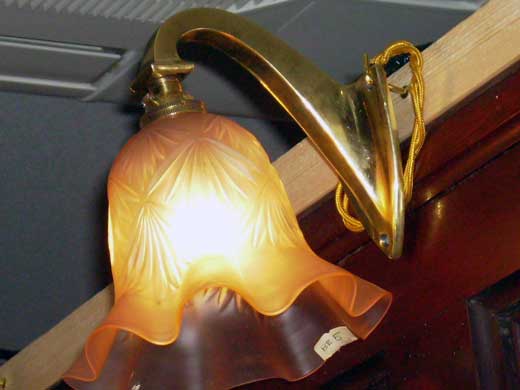 ウォールランプ　ブラケット　真鋳,アンティーク　照明,ランプ用ブラケット(テーブル・ウォール用等）