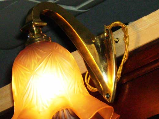 ウォールランプ　ブラケット　真鋳,アンティーク　照明,ランプ用ブラケット(テーブル・ウォール用等）