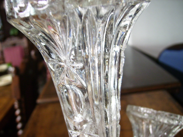 バーズ（花器）　カットガラス アンティーク　ガラス クリアー系