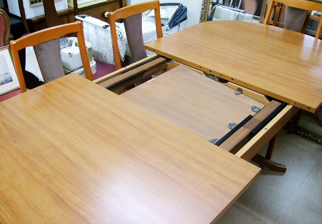 アンティーク　家具 テーブル・ダイニングセット ミッドセンチュリー　テーブル＋イス6脚付き　セット
