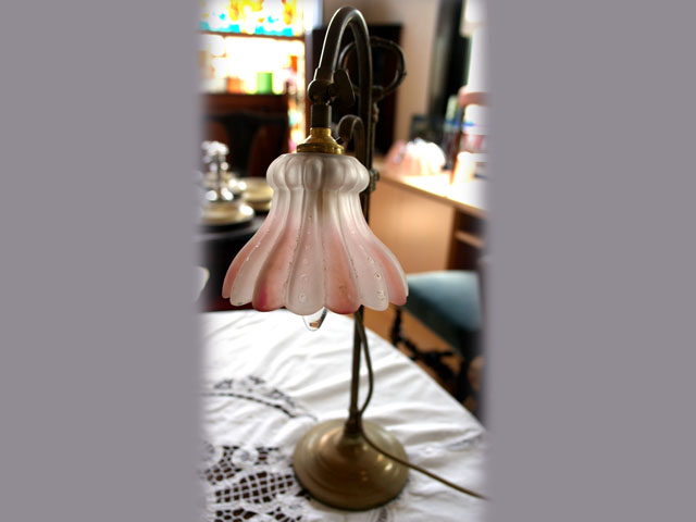 アンティーク　照明 ランプ用ブラケット(テーブル・ウォール用等） スタンドランプ　真鍮