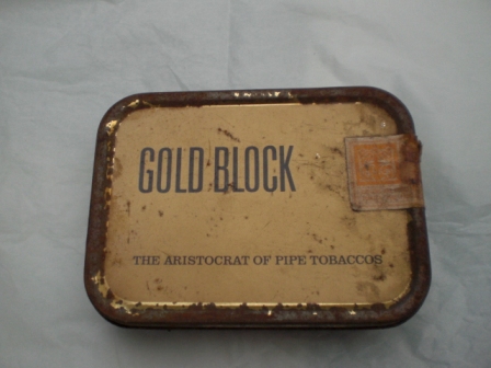 雑貨（ホビー） ティン（缶） GOLD　BLOCK　THE　ARISTOCRAT　OF　PIPE　TOBACCOS