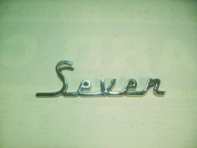バッジ （リア） ”Seven” ミニ オースチン セブン 純正 未使用 英国車・MINIのレアパーツ エンブレム類（Emblem)