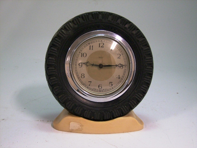 ビンテージ／コレクタブル 時計 Smith 置時計（タイヤ型の枠）