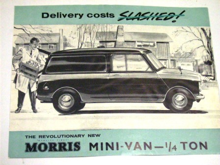 カタログ　Morris Mini Vanオリジナル　当時もの オートモビリア　印刷物 カタログ