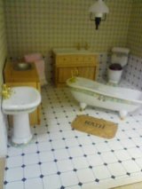 ドールハウスのインテリア・バスルーム。