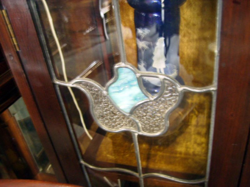 画像1: キャビネット　ステンド入り