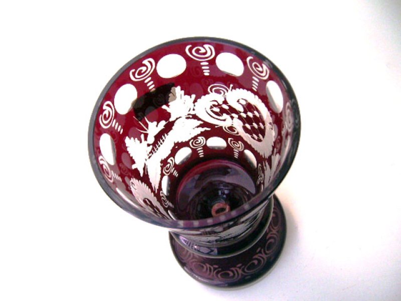 画像3: ボヘミアン　ルビー　カットグラス　ペア