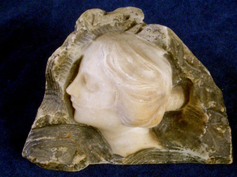 画像2: 置物　マーブル　(女顔） (2)