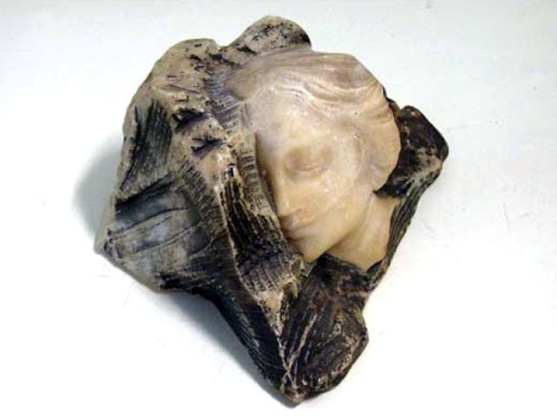 画像1: 置物　マーブル　(女顔）