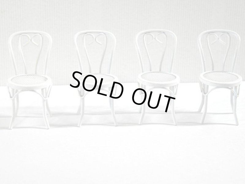 画像3: カフェ　テーブル&チェア4脚セット　ホワイト (3)