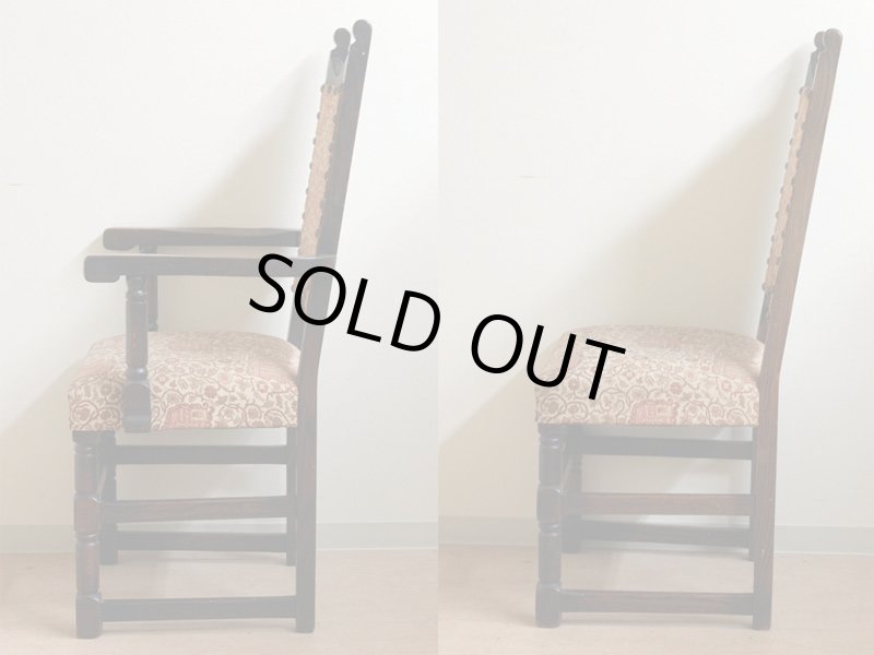 画像4: チェア（４脚＆アーム付2脚)セット　オーク (4)