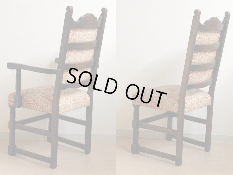 画像5: チェア（４脚＆アーム付2脚)セット　オーク (5)