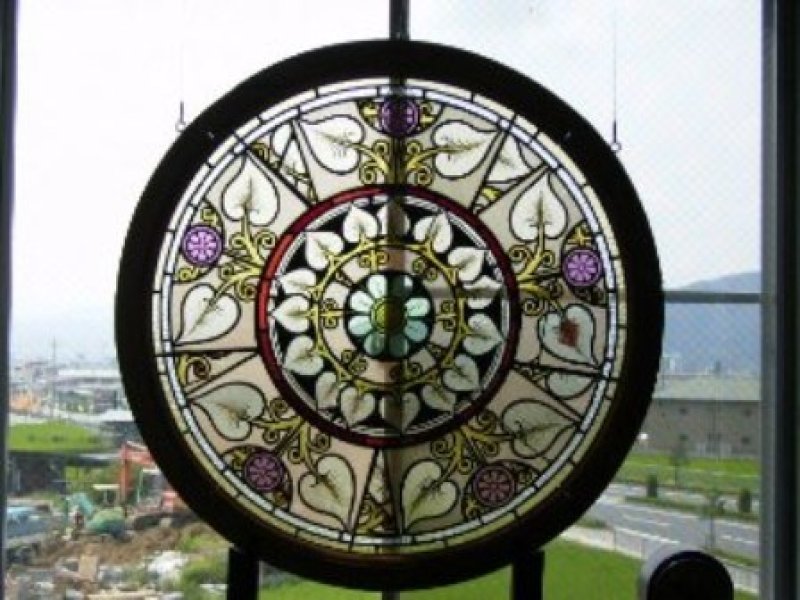 画像1: ステンドグラス　丸　大 (1)