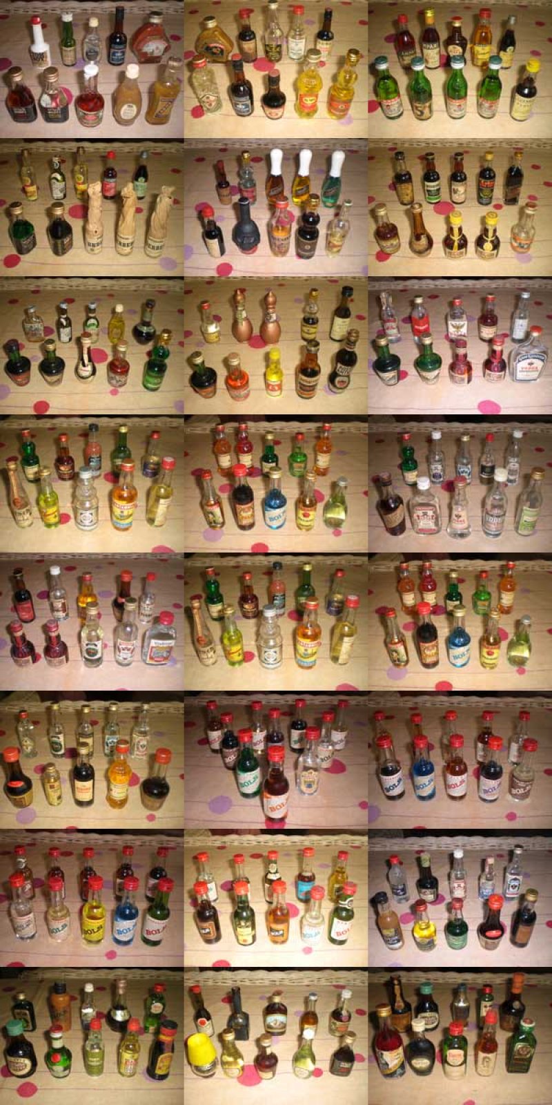 画像1: ビンテージ ウィスキーボトル・ミニチュア(未開封) 10本セット