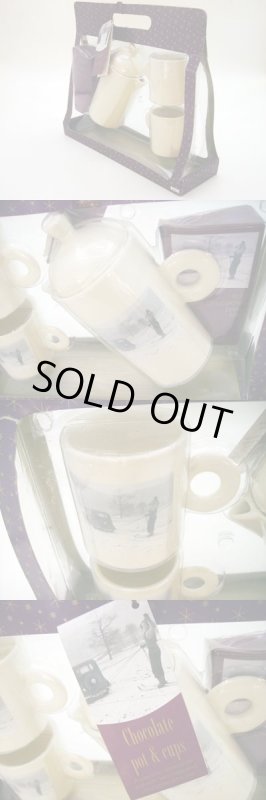 画像2: デミタスカップX２＆ポット　未使用 (2)