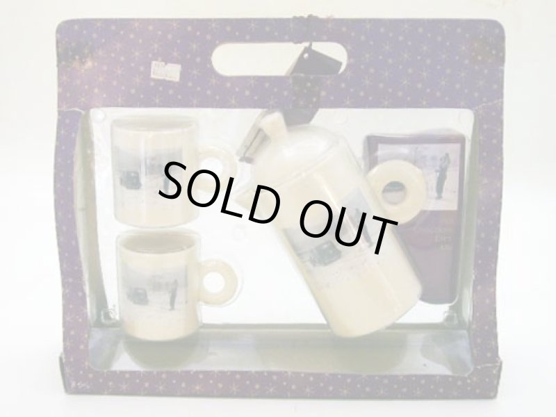 画像1: デミタスカップX２＆ポット　未使用 (1)