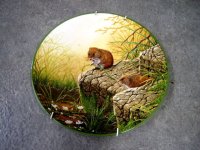 ロイヤルドルトン（Royal Doulton）　　ウォールプレート　Foraging　Bank　Voles　箱付き　シリアルナンバー入り