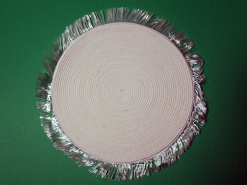 画像1: ラグ　径15cm(フリンジ込み：18cm） (1)