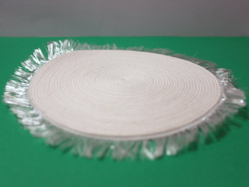 画像2: ラグ　径15cm(フリンジ込み：18cm） (2)