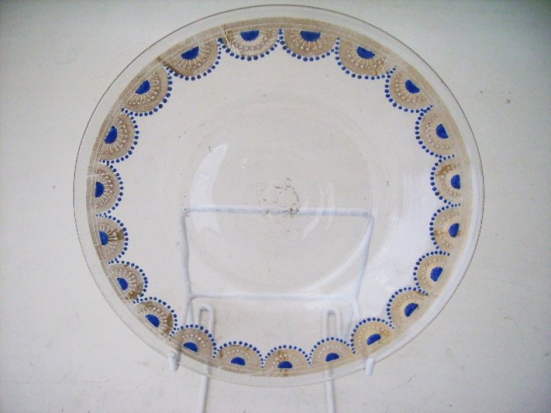 画像2: クランベリー　ガラスボール＆プレート　エナメル彩