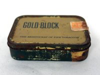 ビンテージ　ティン（缶）　GOLD　BLOCK　THE　ARISTOCRAT　OF　PIPE　TOBACCOS