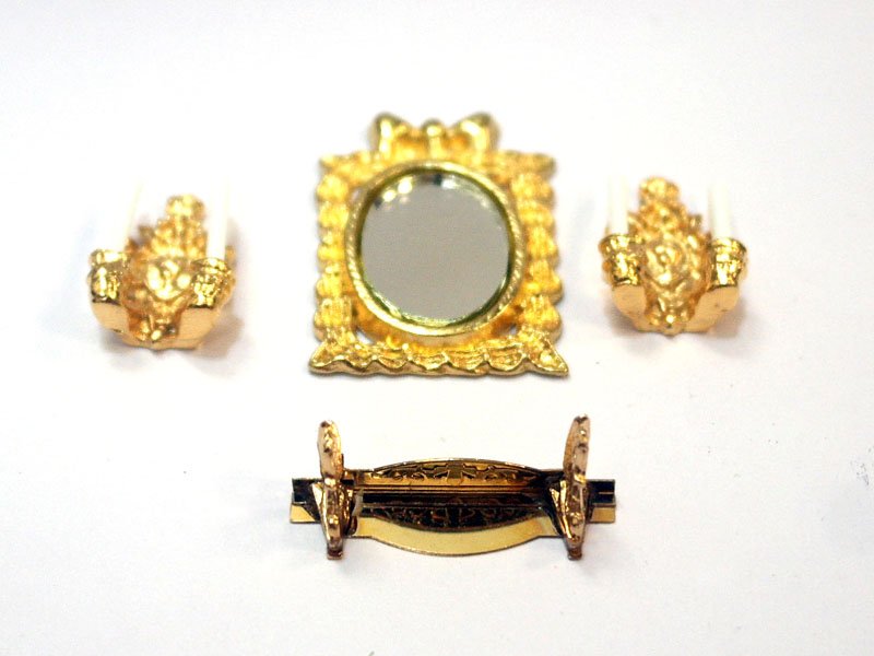 画像4: ミラー、キャンドル（壁かけ）ペア、シェルフ　セット (4)