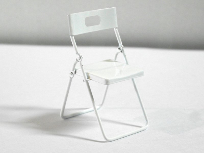 画像1: 折りたたみチェア　ホワイト (1)