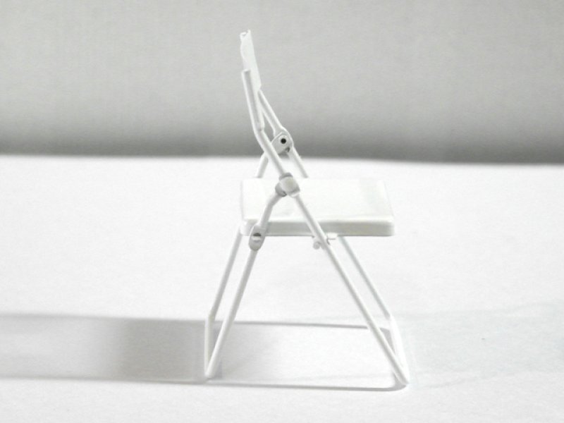 画像1: 折りたたみチェア　ホワイト