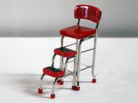 1950's 　キッチン　ステップ・スツール　赤