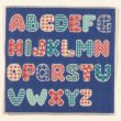 画像1: ラグ　アルファベット　ブルー (1)