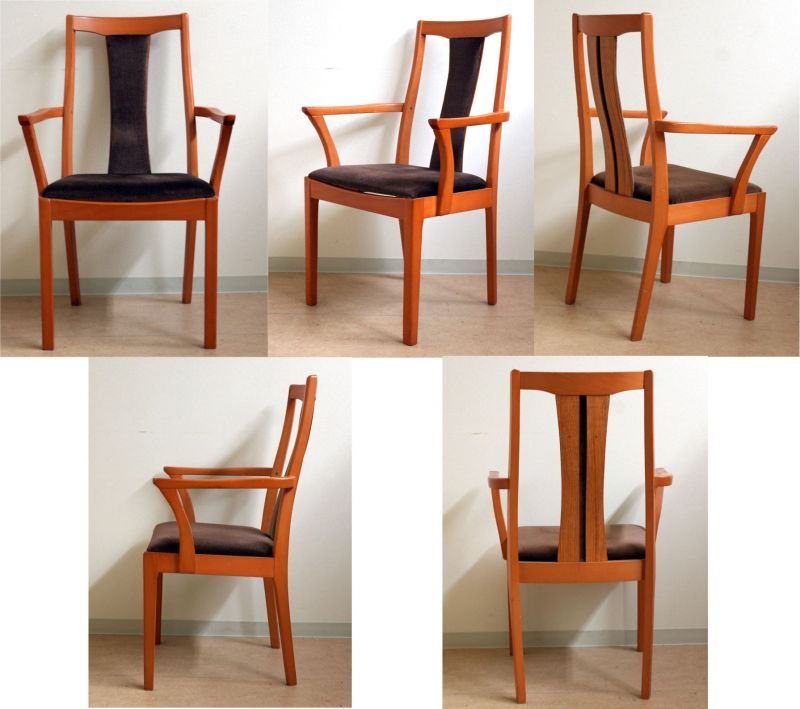 画像1: Schreiberシュエイバー製ミッドセンチュリー ダイニングテーブル(伸長式)+チェアー6脚セット