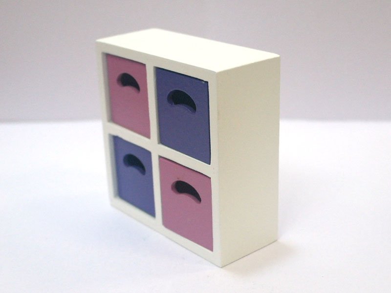 画像2: ストレージユニット  ホワイト &ストレージボックス　ローズ/ライラック セット (2)