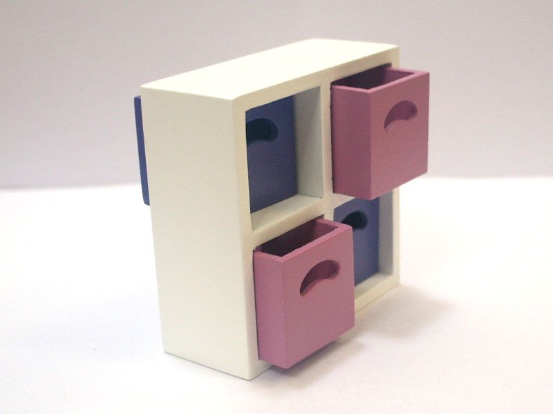 画像3: ストレージユニット  ホワイト &ストレージボックス　ローズ/ライラック セット (3)