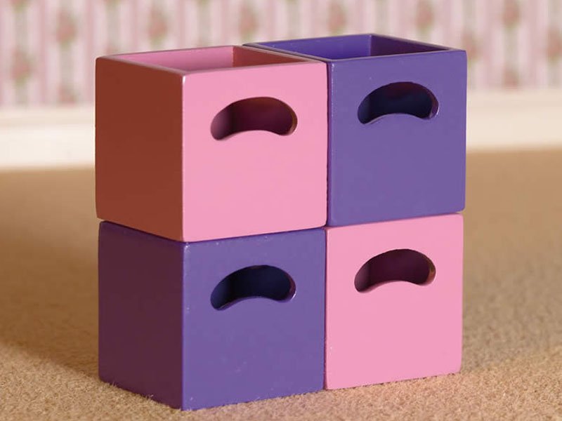 画像7: ストレージユニット  ホワイト &ストレージボックス　ローズ/ライラック セット (7)