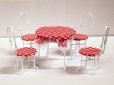 画像1: カフェ　テーブル&チェア4脚セット　カフェ (1)