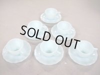 カナダ製　PYREX　カップ＆ソーサー６客セット