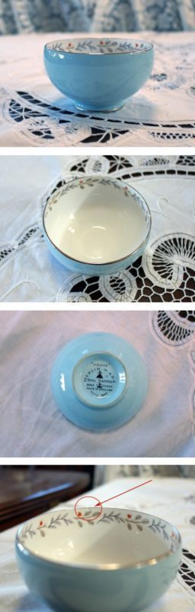 画像2: ロイヤル　スタッフォード　（ポット蓋割れている）　ティーポットセット　ポット+ジャグ+シュガーポット+カップ&ソーサー６客