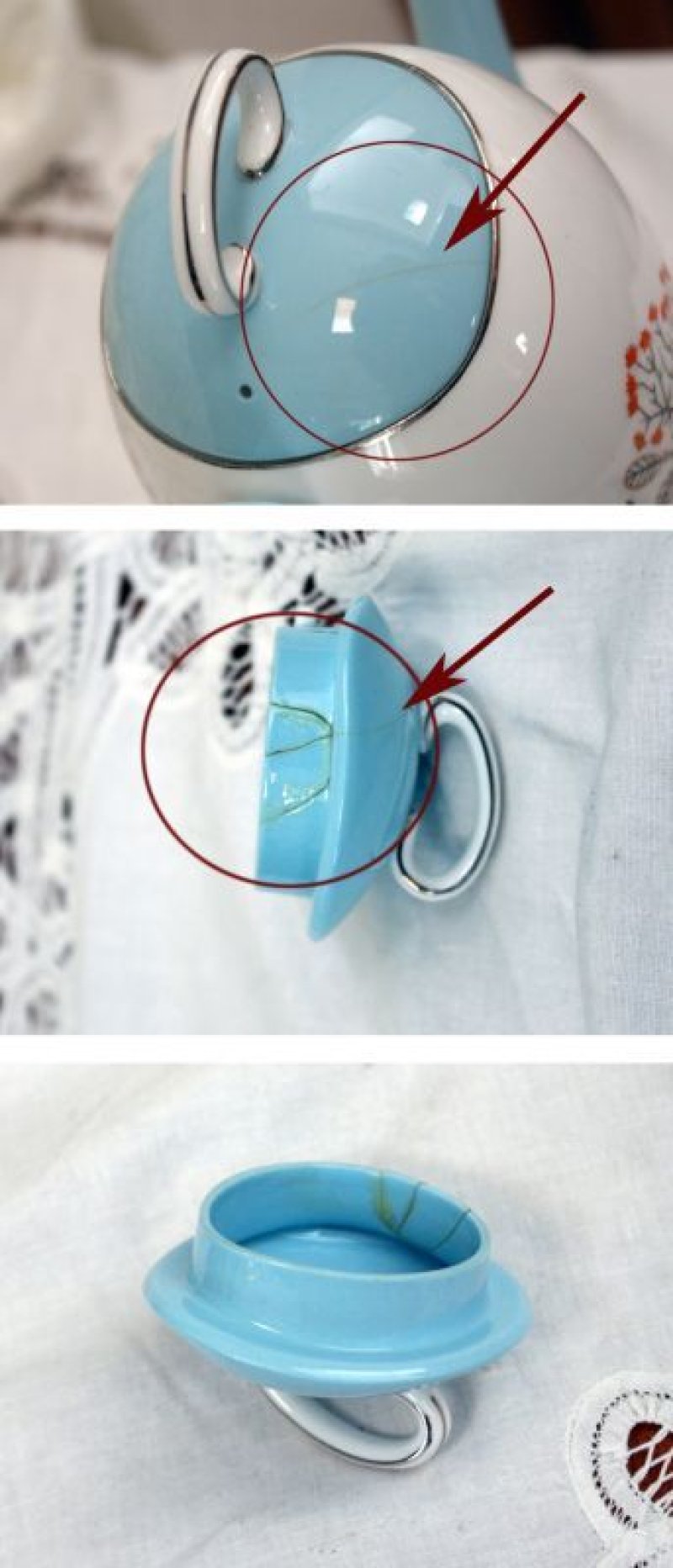 画像3: ロイヤル　スタッフォード　（ポット蓋割れている）　ティーポットセット　ポット+ジャグ+シュガーポット+カップ&ソーサー６客