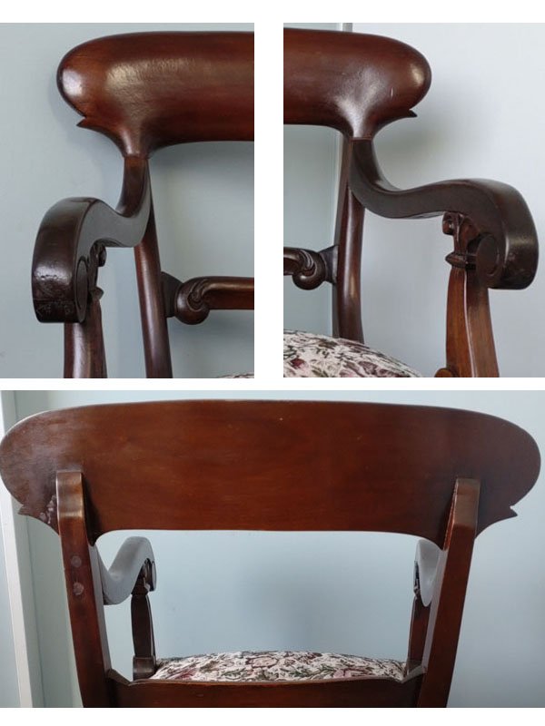 画像8: リージェンシー　マホガニー　アームチェア　 (8)