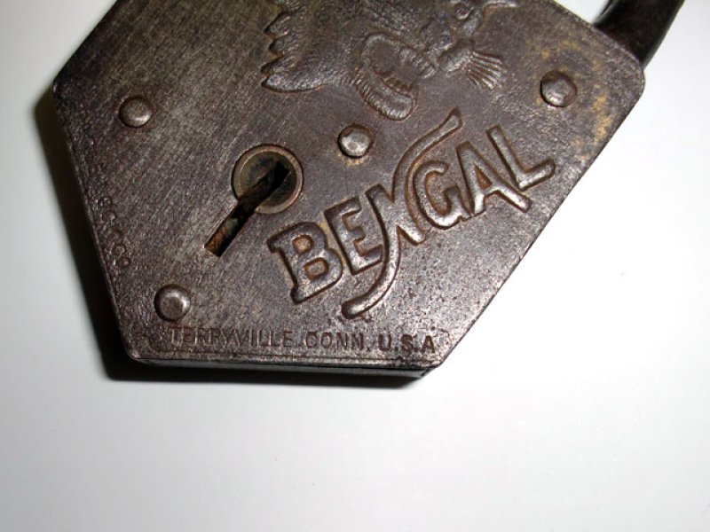 画像1: パドロック　キー付き