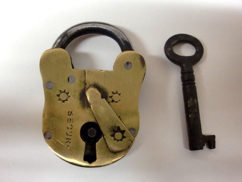 画像2: パドロック　キー付き (2)