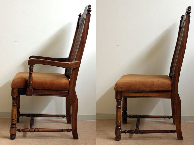 画像1: ダイニング テーブル(伸長式)+チェアー6脚セット