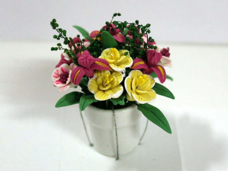 画像2: フラワーアレンジメント 白バーズ (2)